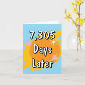 20年結婚日20周年 カード (黄色い花)