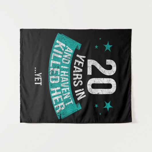 20年結婚記念 |ファミリギフトタープ タペストリー (正面(横))