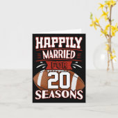 20年結婚記念 - 20周年記念ギフトアイデアTシャツ カード (黄色い花)