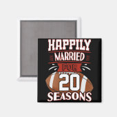 20年結婚 – 20周年記念ギフトアイディアT-s マグネット (正面/裏面)