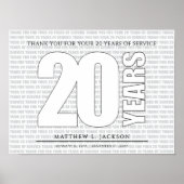 20年間のご勤務おめでとう ポスター (正面)
