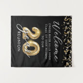 20年間クラス懇親会ウェルカムアラムズブラック金ゴールド タペストリー (正面(横))