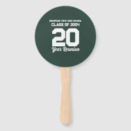 20年高校懇親会ホワイトスポーティ文字 ハンドファン