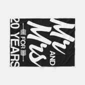 20年20周年を迎え結婚る フリースブランケット (正面(横))