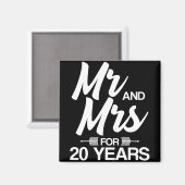 20年20周年を迎え結婚る マグネット (正面/裏面)