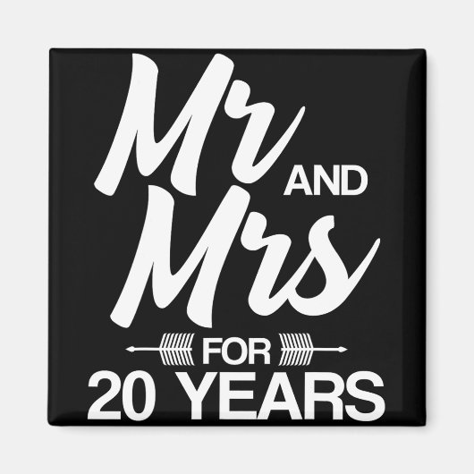 20年20周年を迎え結婚る マグネット (正面)