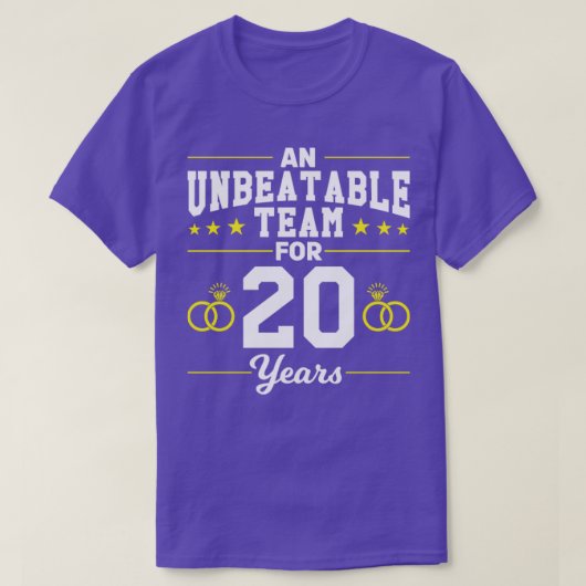 20年20周年結婚記念品 Tシャツ (デザイン正面)