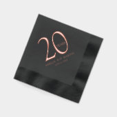 20年20結婚周年の日時 箔ナプキン (左)