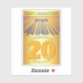 20年 | ゴールデンレイ12ステップ 名前カスタム シール (シート)