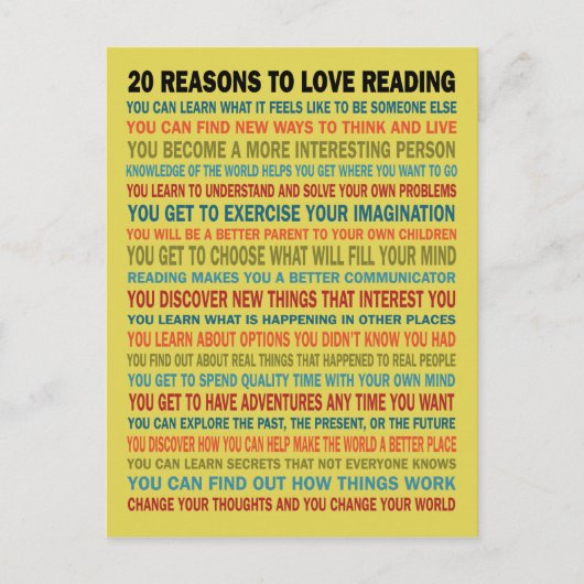 20愛すべき理由読のはがき ポストカード (正面)