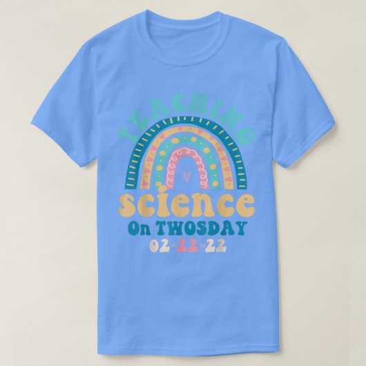 20教え日の科学2-22-22科学の話 Tシャツ (デザイン正面)