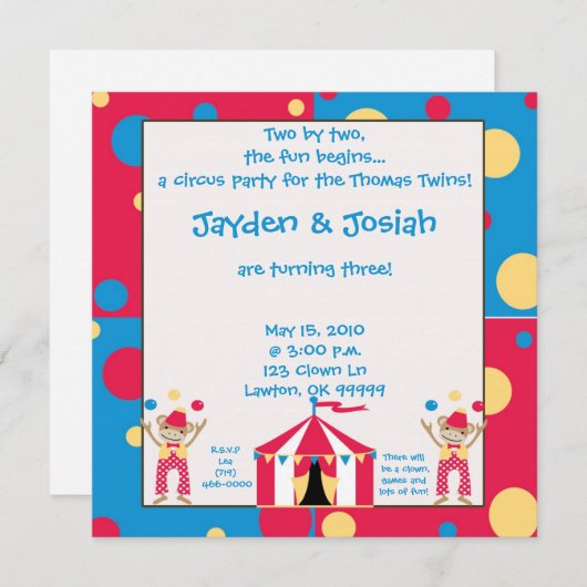 20日2対2でおもしろいが… 招待状 (正面/裏面)