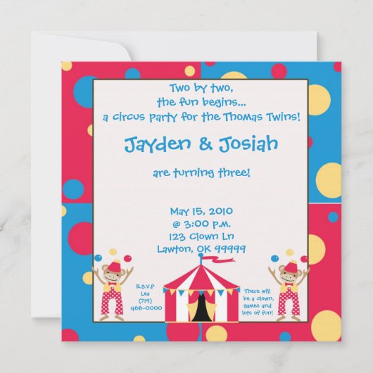 20日2対2でおもしろいが… 招待状 (正面)