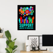 20時間365日の教育改革へのアクセスをサポート ポスター (ホームオフィス)