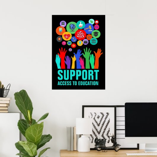 20時間365日の教育改革へのアクセスをサポート ポスター (ホームオフィス)