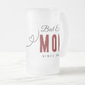 20最高のXX年から母さんモダンシンプル名門私立校風の フロストグラスビールジョッキ (正面右)