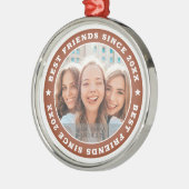 20最高のXX BFF以来の友だちシンプルの写真モダン メタルオーナメント (左)