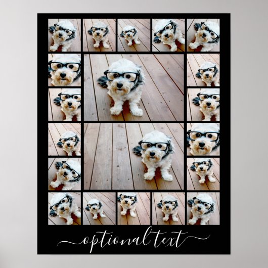 20枚のカスタム写真でフォトコラージュを作成 ポスター (正面)