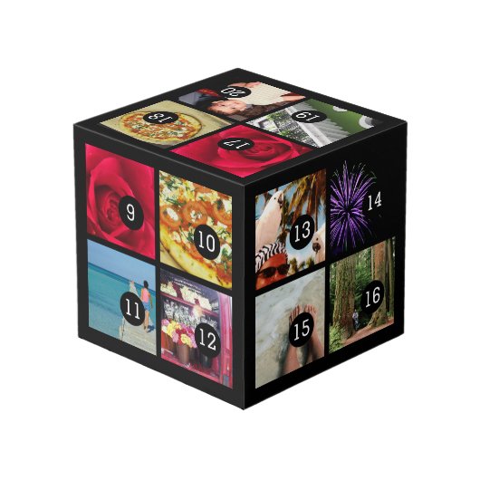 20枚の写真で簡単に自分の写真を作成 フォトキューブ (裏面アングル)