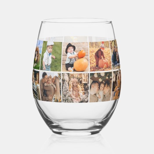 20枚の写真のギャラリーパーソナライズされた ステムなしワイングラス (裏面)