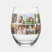 20枚の写真のギャラリーパーソナライズされた ステムなしワイングラス (左)