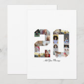 20枚の写真のモザイク サンキューカード (正面/裏面)