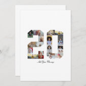 20枚の写真の コラージュ 案内状 (正面/裏面)