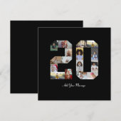 20枚の写真の コラージュ 案内状 (正面/裏面)