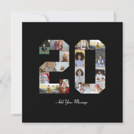 20枚の写真の コラージュ 案内状