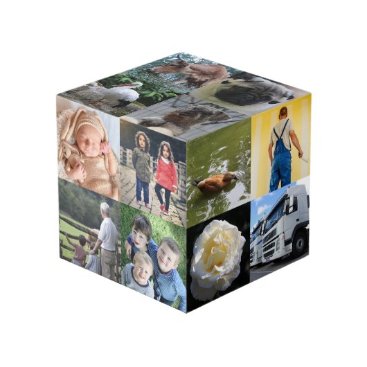 20枚の写真をアップロード フォトキューブ (正面アングル)