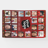 20枚の写真チームブランドのメリークリスマス 横断幕 (横)