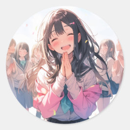 【20枚セット】感謝シール｜寿司娘 GenerativeAI ラウンドシール