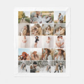 20枚モダンのコラージュ フリースブランケット (正面)