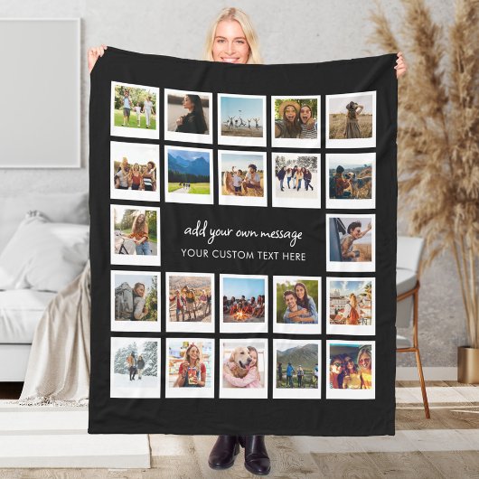 20枚モダンのコラージュ フリースブランケット