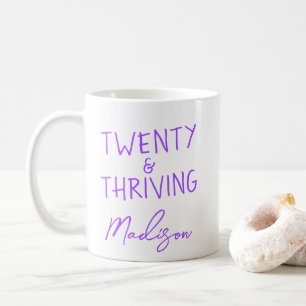 20歳で繁栄20誕生日 おもしろい パーソナライズされた コーヒーマグカップ