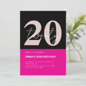 20歳のお祝い 招待状 (スタンド正面)