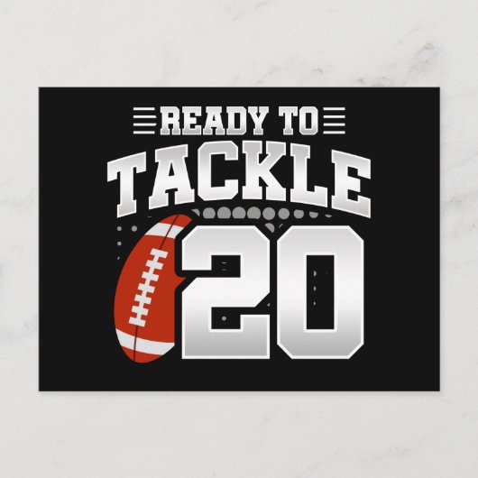 20歳のタックルフットボールパーティ 20歳の誕生日 ポストカード (正面)