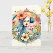 20歳の姪のための誕生日カード カード (黄色い花)