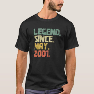 20歳の男性の女性ギフト – 2001年5月以来の伝説 Tシャツ