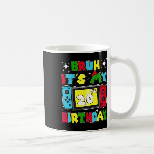 20歳の誕生日おめでとう ビデオゲーム20周年記念 コーヒーマグカップ (右)