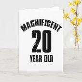 20歳の誕生日のデザインを向くこと カード (黄色い花)