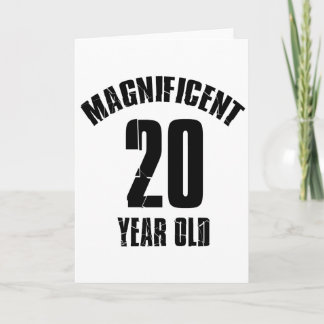 20歳の誕生日のデザインを向くこと カード