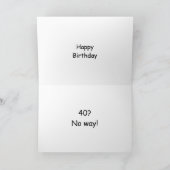 20歳の誕生日のユーモアを冗談で言うの？ カード (内部)