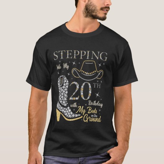 20歳の誕生日をブーツで迎える Tシャツ (正面)