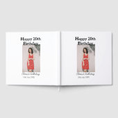 20歳の誕生日を迎える写真モダンシンプルのミニマル ゲストブック (全面)