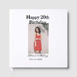 20歳の誕生日を迎える写真モダンシンプルのミニマル ゲストブック