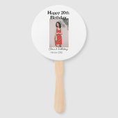 20歳の誕生日を迎える写真モダンシンプルのミニマル ハンドファン (裏面)