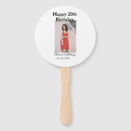 20歳の誕生日を迎える写真モダンシンプルのミニマル ハンドファン