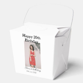 20歳の誕生日を迎える写真モダンシンプルのミニマル フェイバーボックス
