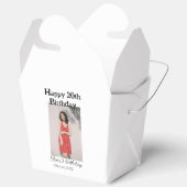 20歳の誕生日を迎える写真モダンシンプルのミニマル フェイバーボックス (見開き)